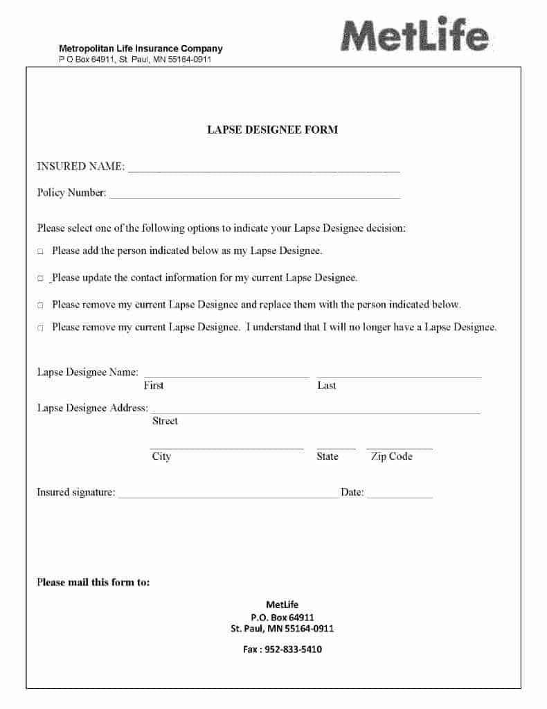 Lapse Protection Forms - Long-Term Care Insurance | A ...