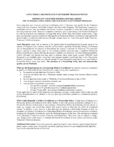 Tennessee long-term care partnership program info image